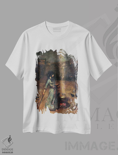 تیشرت طرح دار دایره جادویی، هنر فاخر کلاسیک اثر جان ویلیام واترهاوس | فروشگاه ایماژ