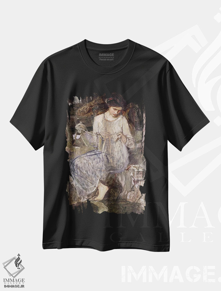 تیشرت طرح دار c.1909,گردنبند، حدود ۱۹۰۹، هنر فاخر کلاسیک اثر جان ویلیام واترهاوس | فروشگاه ایماژ