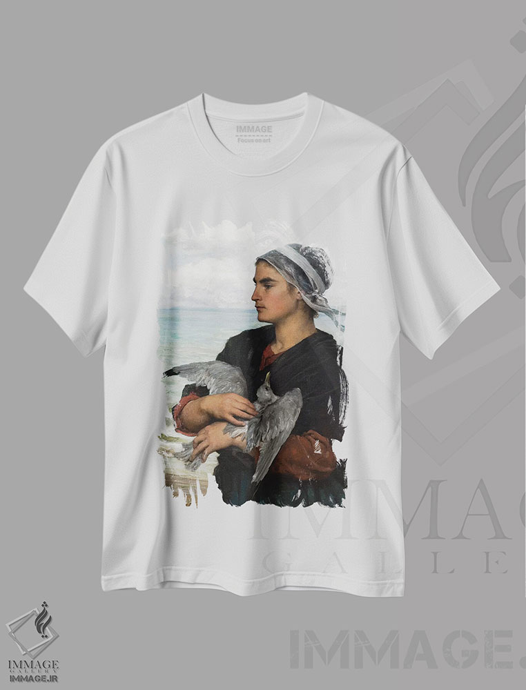 تیشرت طرح دار 1878,مرغ دریایی زخمی، ۱۸۷۸، هنر فاخر کلاسیک اثر ژول برتون | فروشگاه ایماژ