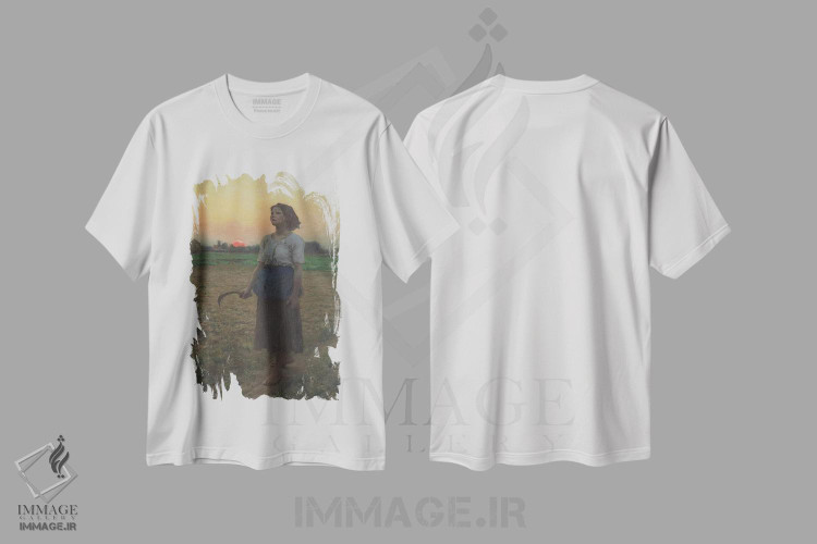 تیشرت طرح دار 1884,آواز چکاوک، ۱۸۸۴، هنر فاخر کلاسیک اثر ژول برتون | immage.ir