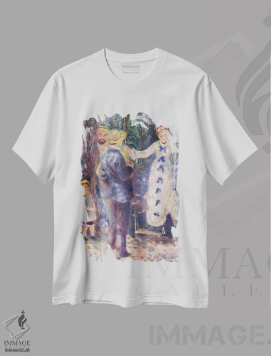 تیشرت طرح دار تاب، ۱۸۷۶، هنر فاخر کلاسیک اثر پیر-اوگوست رنوار | فروشگاه ایماژ