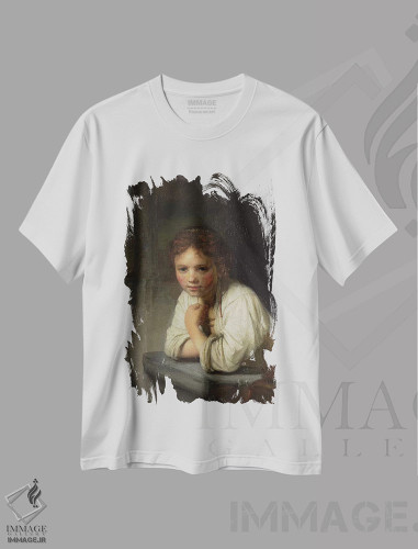 تیشرت طرح دار دختر در پنجره، ۱۶۴۵، باروک اثر رمبرانت فان رَین | فروشگاه ایماژ