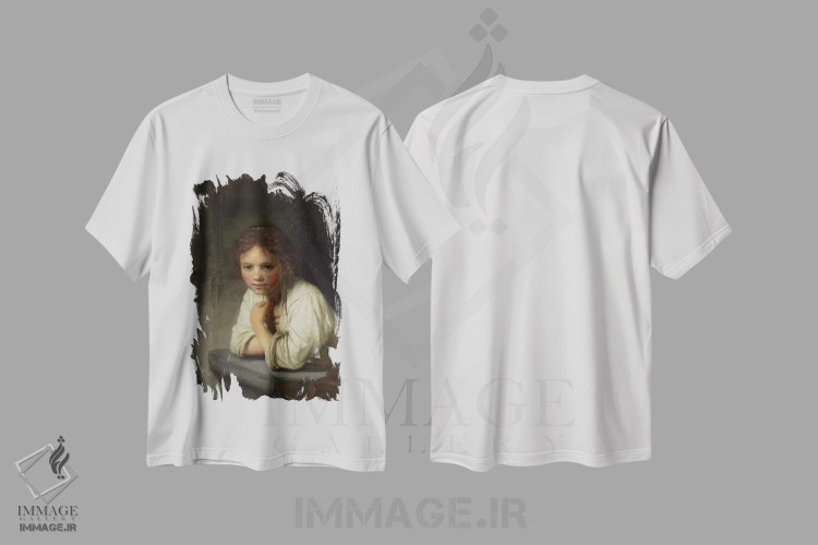 تیشرت طرح دار دختر در پنجره، ۱۶۴۵، باروک اثر رمبرانت فان رَین | فروشگاه ایماژ