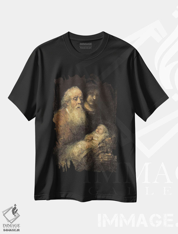 تیشرت طرح دار شمعون در معبد، ۱۶۶۹، باروک اثر رمبرانت فان رَین | فروشگاه ایماژ