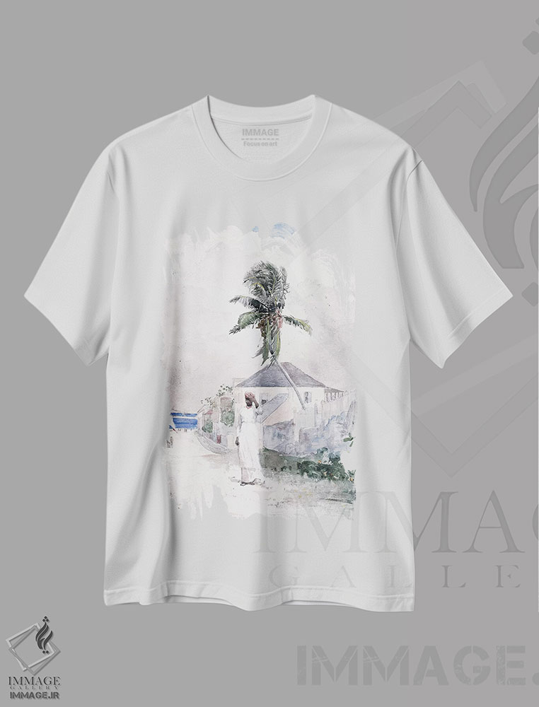 تیشرت طرح دار کنار جاده، باهاما، ۱۸۸۵، هنر فاخر کلاسیک اثر وینسلو هومر | immage.ir