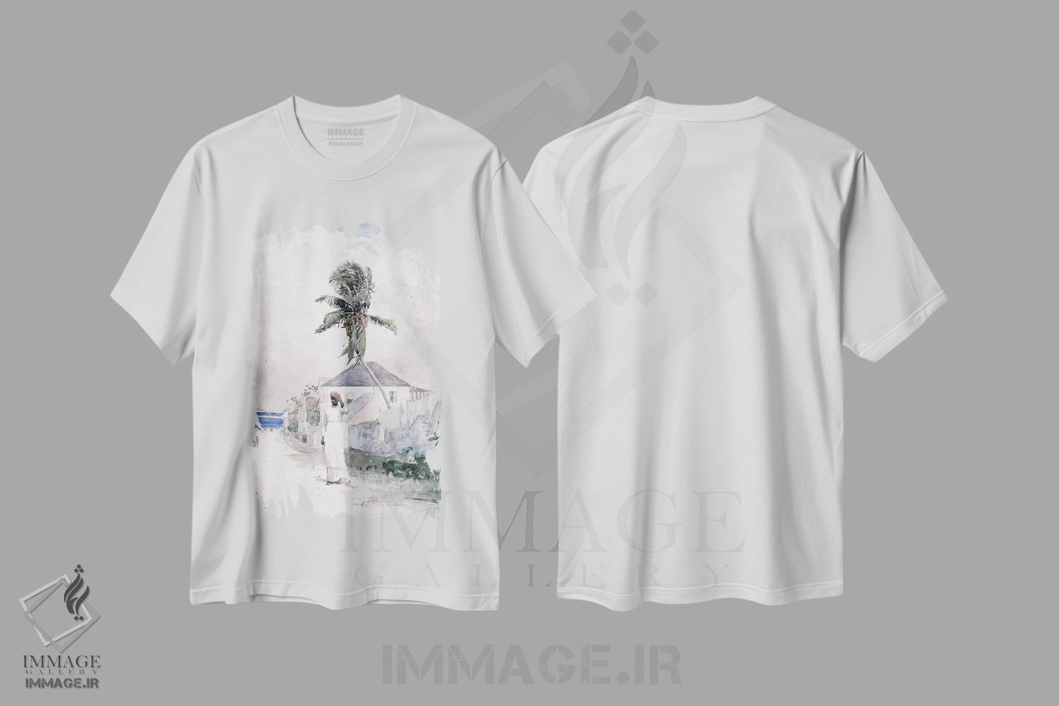 تیشرت طرح دار کنار جاده، باهاما، ۱۸۸۵، هنر فاخر کلاسیک اثر وینسلو هومر | immage.ir