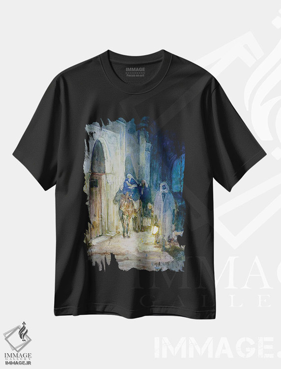 تیشرت طرح دار فرار به مصر، ۱۹۲۳، هنر فاخر کلاسیک اثر هنری اوسوا تانر | فروشگاه ایماژ