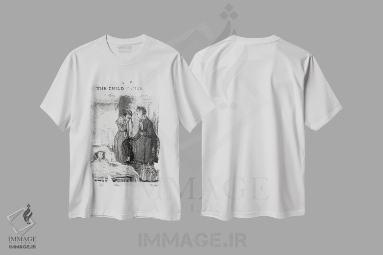 تیشرت طرح دار تونی، کودک مست، حدود ۱۸۶۰، هنر فاخر کلاسیک اثر مکتب انگلیسی | immage.ir