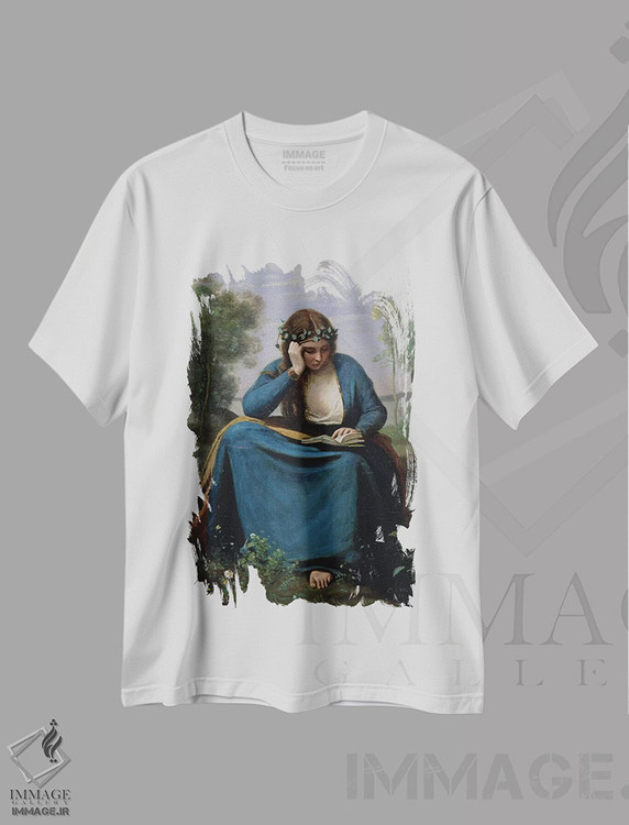 تیشرت طرح دار آثار ژان باتیست کامیل کورو - immage.ir
