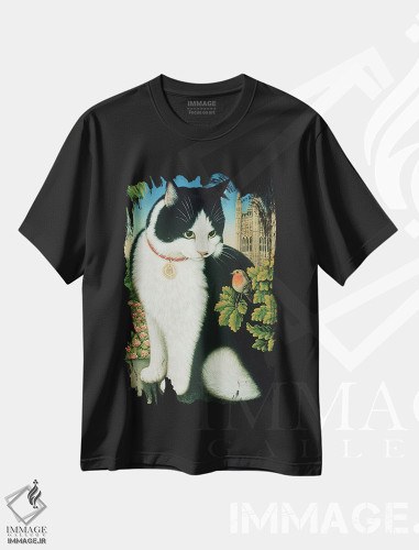 تیشرت طرح دار همفری، گربه داونینگ استریت، ۱۹۹۵، هنر فاخر کلاسیک اثر فرانسیس برومفیلد | فروشگاه ایماژ
