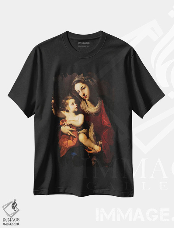 تیشرت طرح دار مریم مقدس و کودک، هنر فاخر کلاسیک اثر فرانچسکو سولیمنا | immage.ir