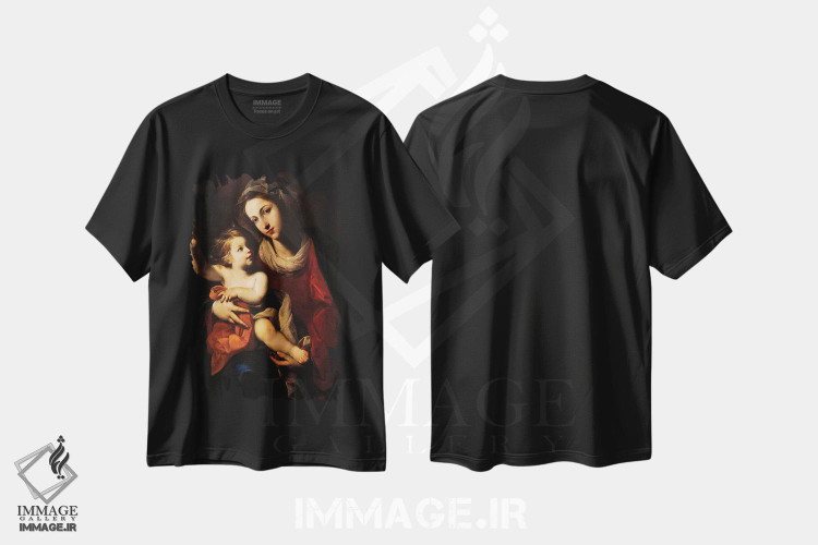 تیشرت طرح دار مریم مقدس و کودک، هنر فاخر کلاسیک اثر فرانچسکو سولیمنا | immage.ir