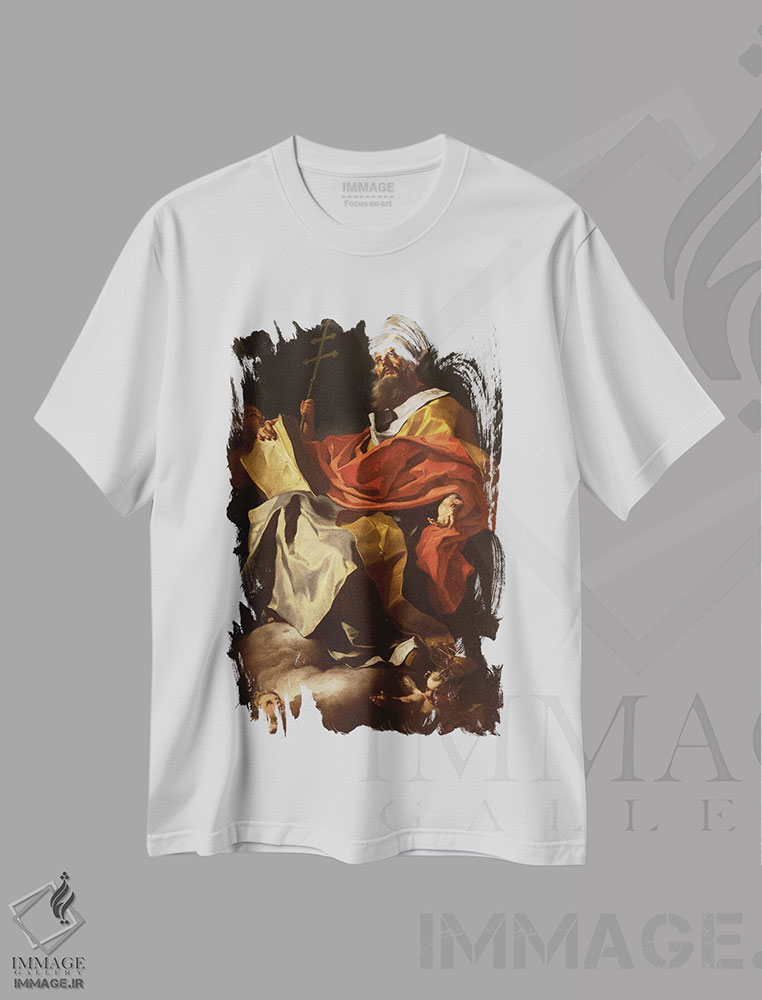 تیشرت طرح دار سنت آتاناسیوس، هنر فاخر کلاسیک اثر فرانچسکو سولیمنا | immage.ir