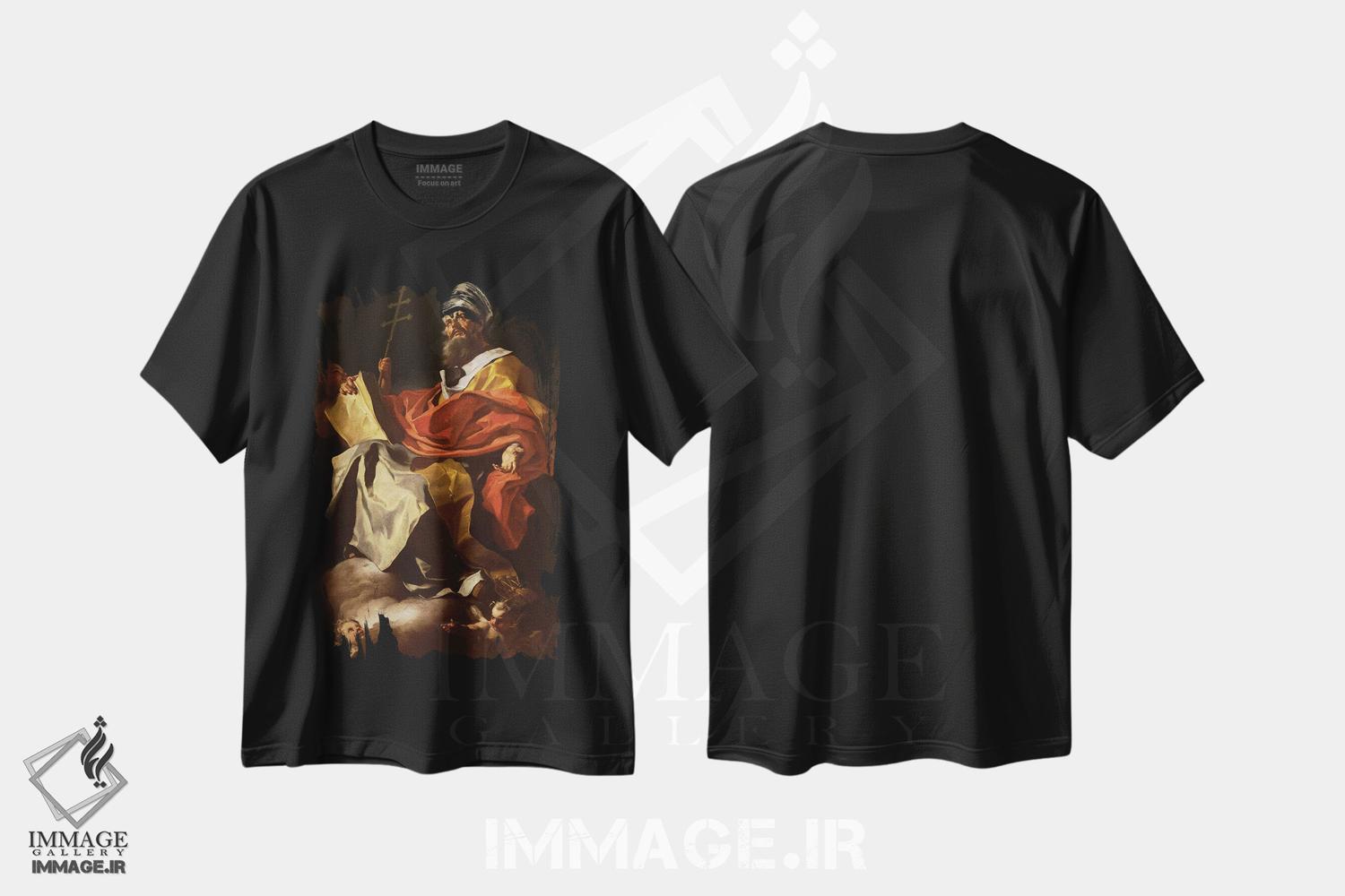 تیشرت طرح دار سنت آتاناسیوس، هنر فاخر کلاسیک اثر فرانچسکو سولیمنا | فروشگاه ایماژ