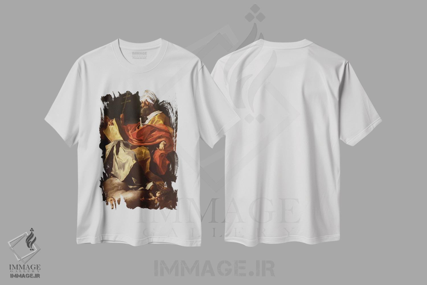 تیشرت طرح دار سنت آتاناسیوس، هنر فاخر کلاسیک اثر فرانچسکو سولیمنا | immage.ir
