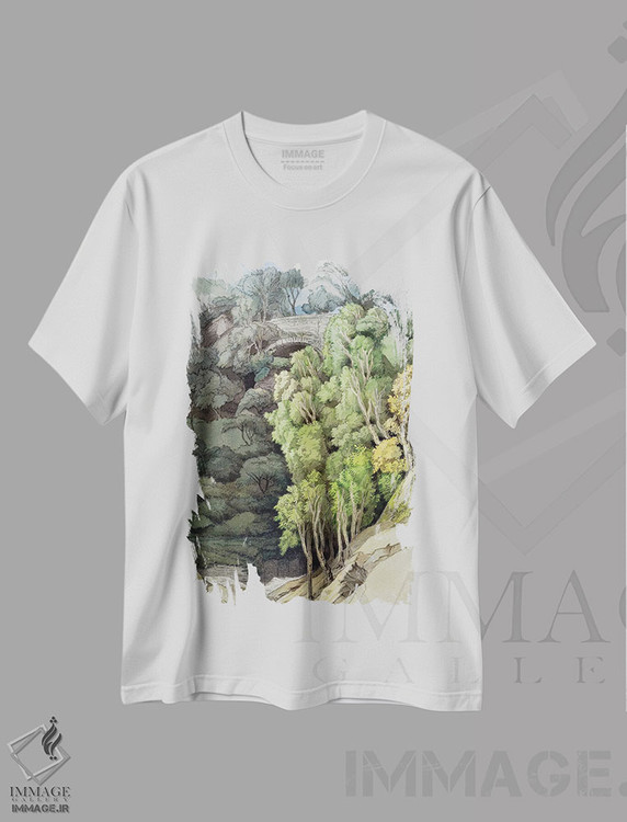 تیشرت طرح دار پل شیطان، ۱۸۱۰، هنر فاخر کلاسیک اثر فرانسیس تاون | فروشگاه ایماژ