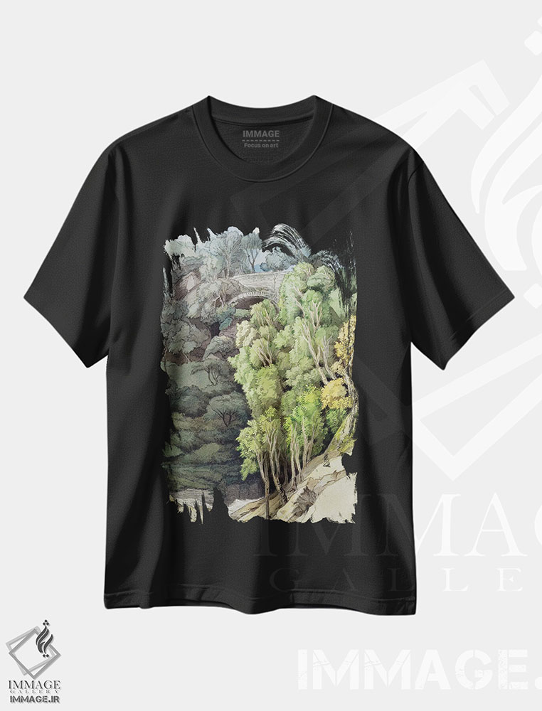 تیشرت طرح دار پل شیطان، ۱۸۱۰، هنر فاخر کلاسیک اثر فرانسیس تاون | immage.ir