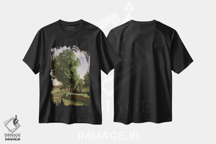 تیشرت طرح دار آثار ژان باتیست کامیل کورو - immage.ir
