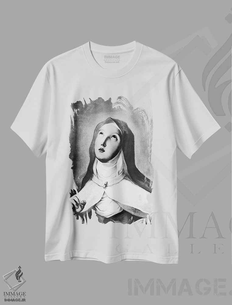 تیشرت طرح دار سنت ترزا اهل آویلا، عکاسی سیاه و سفید اثر فرانسیسکو گویا | immage.ir