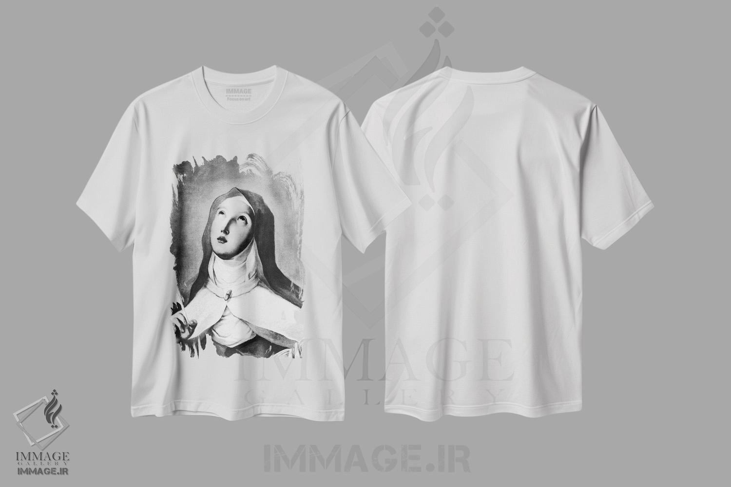 تیشرت طرح دار سنت ترزا اهل آویلا، عکاسی سیاه و سفید اثر فرانسیسکو گویا | immage.ir