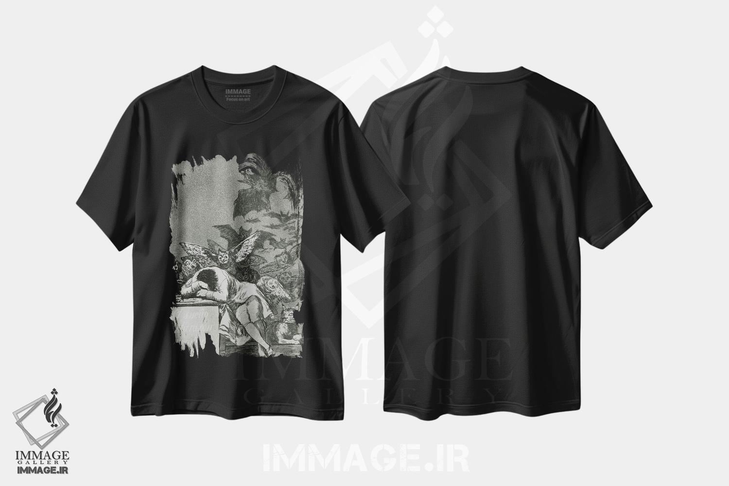 تیشرت طرح دار خواب عقل هیولا می زاید، ۱۷۹۹، هنر فاخر کلاسیک اثر فرانسیسکو گویا | immage.ir