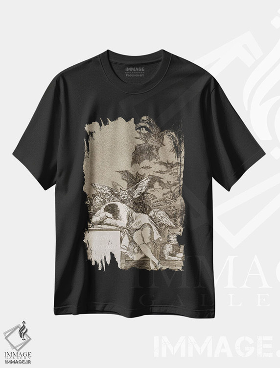 تیشرت طرح دار خواب عقل هیولا می زاید، ۱۷۹۹، هنر فاخر کلاسیک اثر فرانسیسکو گویا | فروشگاه ایماژ