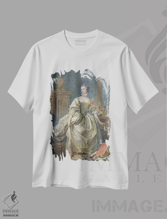 تیشرت طرح دار مدام دو پمپادور، هنر فاخر کلاسیک اثر فرانسوا بوشه | immage.ir