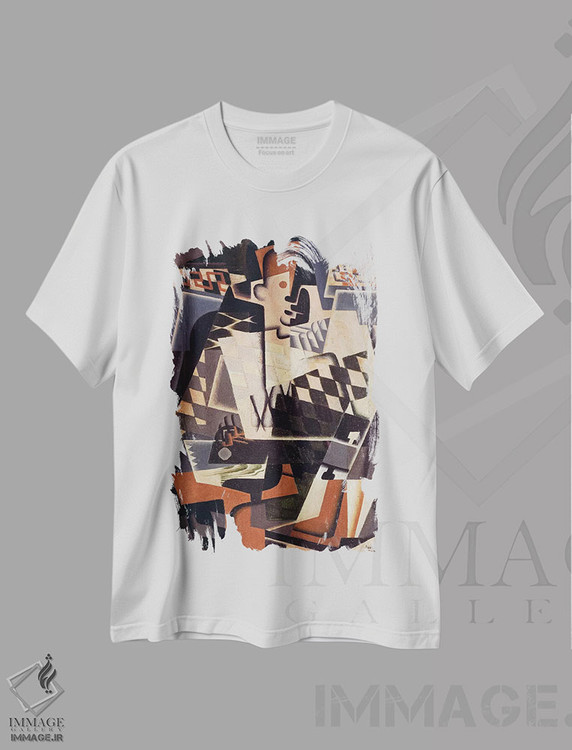 تیشرت طرح دار هارلکین با گیتار، ۱۹۱۷، آبستره اثر خوان گрис | immage.ir