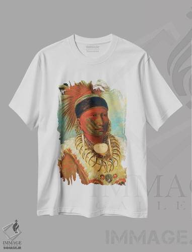 تیشرت طرح دار آثار جورج کت لین - immage.ir
