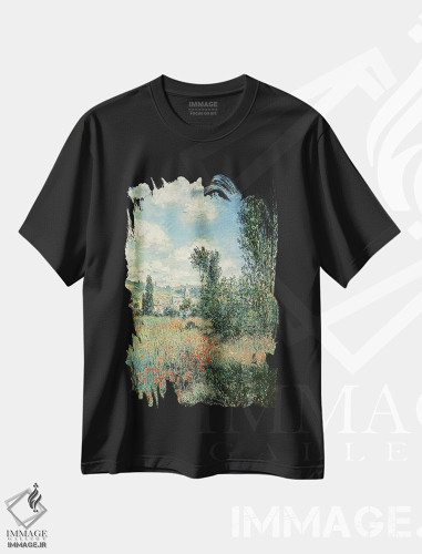 تیشرت طرح دار آثار کلود مونه - immage.ir