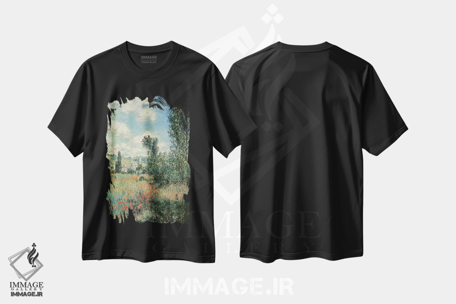 تیشرت طرح دار آثار کلود مونه - immage.ir