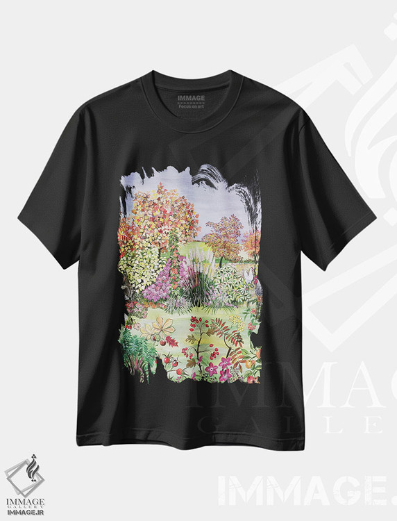 تیشرت طرح دار The Four Seasons,پاییز، چهار فصل، هنر فاخر کلاسیک اثر هیلاری جونز | فروشگاه ایماژ