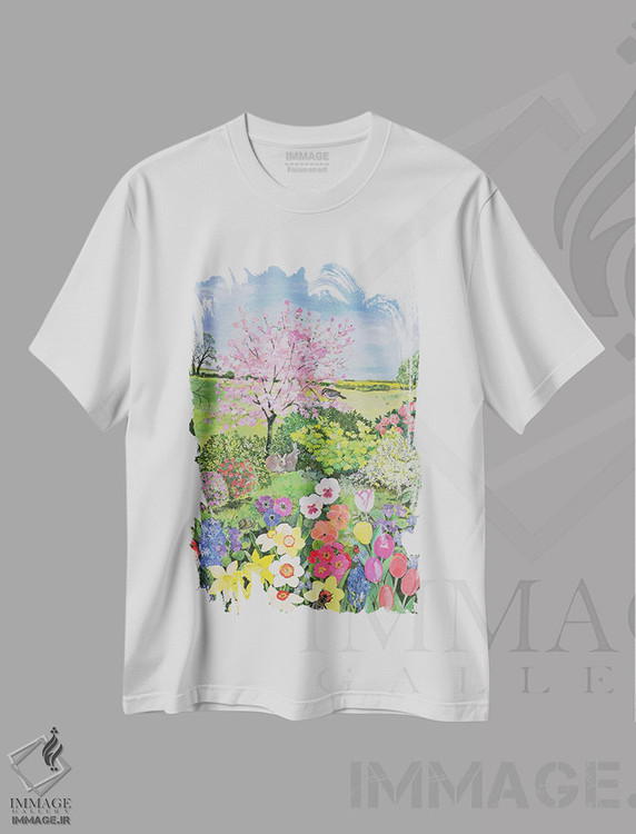 تیشرت طرح دار The Four Seasons,بهار، چهار فصل، هنر فاخر کلاسیک اثر هیلاری جونز | فروشگاه ایماژ