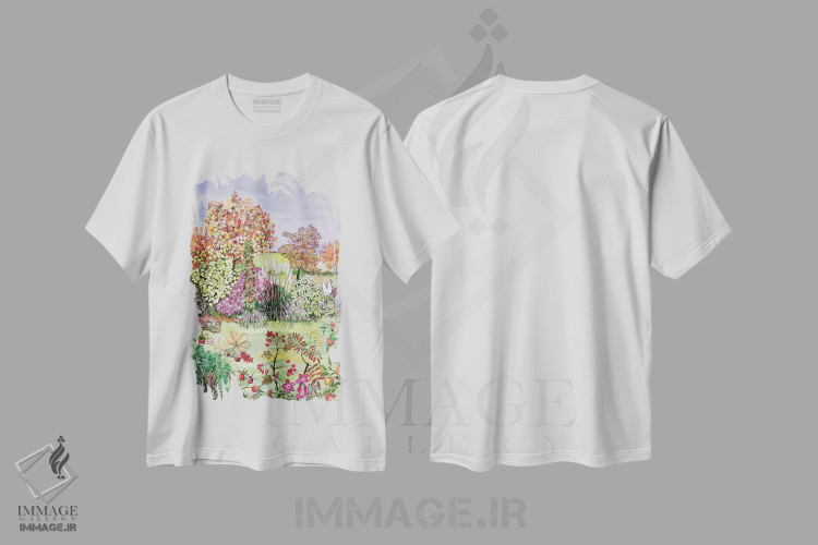 تیشرت طرح دار The Four Seasons,پاییز، چهار فصل، هنر فاخر کلاسیک اثر هیلاری جونز | immage.ir