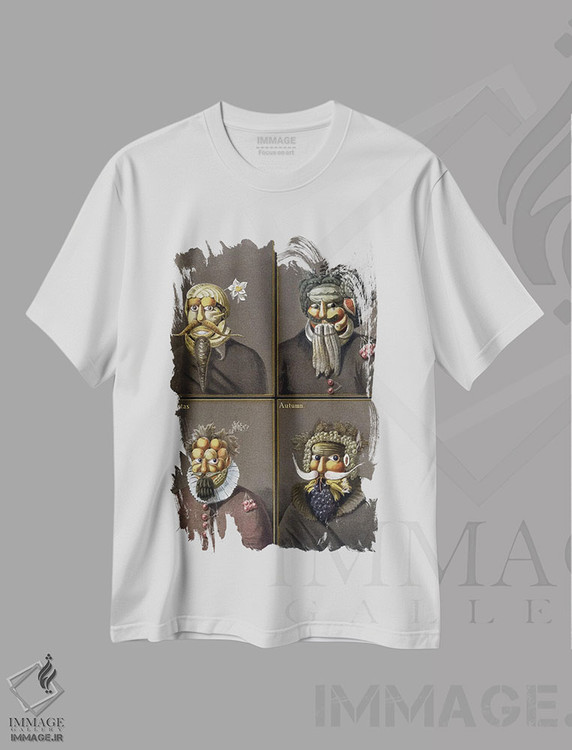 تیشرت طرح دار آثار جوزپه آرچیمبولدو - فروشگاه ایماژ
