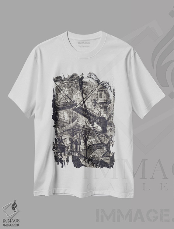 تیشرت طرح دار 1760,کارچری ۷، ۱۷۶۰، هنر فاخر کلاسیک اثر جیووانی باتیستا پیرا نزی | فروشگاه ایماژ