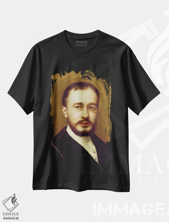 تیشرت طرح دار پرترهٔ تولوز-لوترک، هنر فاخر کلاسیک اثر شارل امیل اوگوست کارولوس-دوران | immage.ir