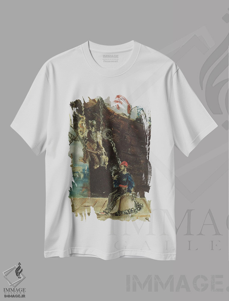 تیشرت طرح دار ملوانی بر اسکله، ۱۸۸۰، هنر فاخر کلاسیک اثر آنری دو تولوز-لوترک | immage.ir