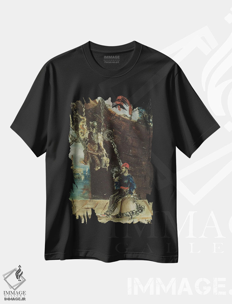 تیشرت طرح دار ملوانی بر اسکله، ۱۸۸۰، هنر فاخر کلاسیک اثر آنری دو تولوز-لوترک | فروشگاه ایماژ