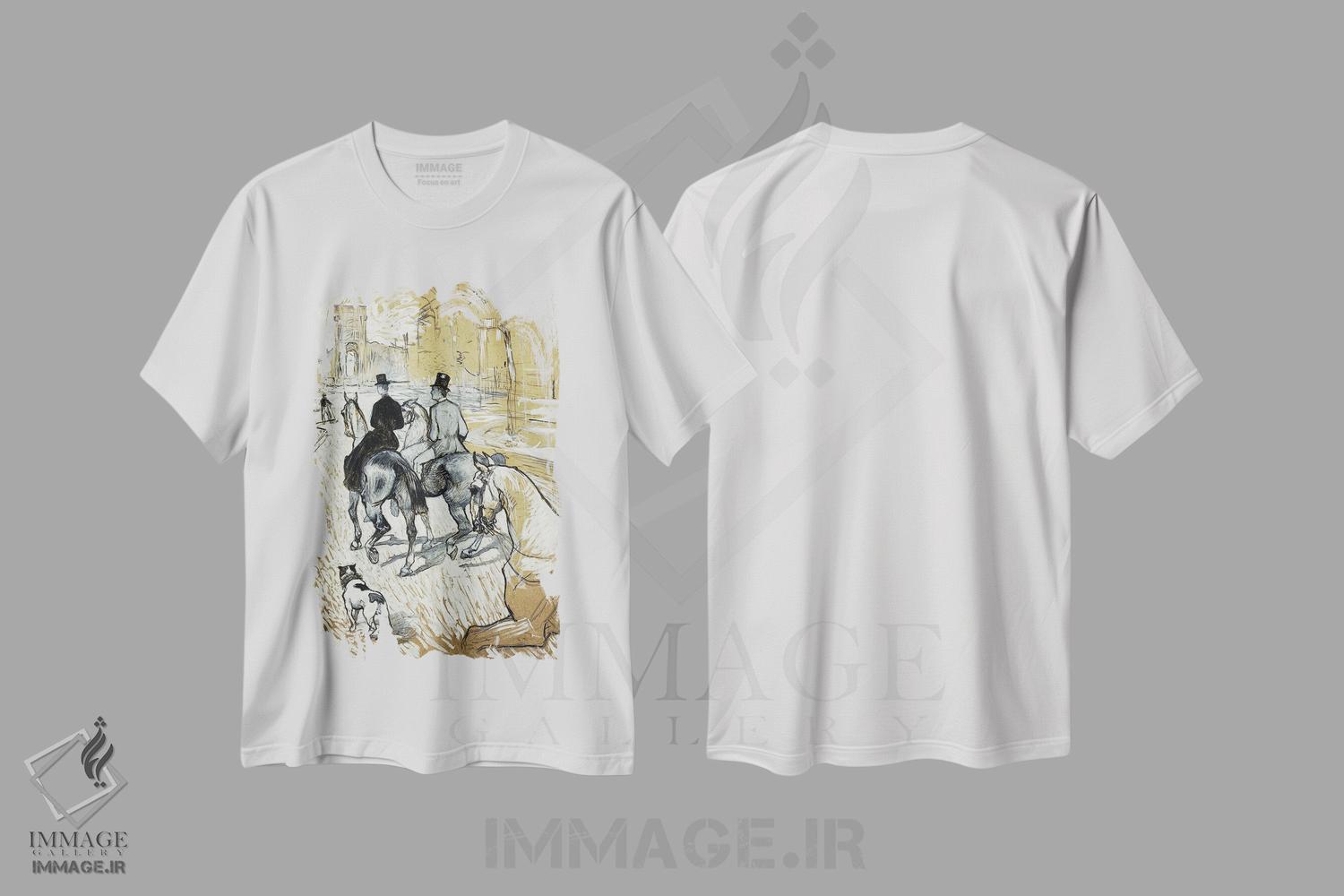تیشرت طرح دار آثار آنری دو تولوز-لوترک - immage.ir