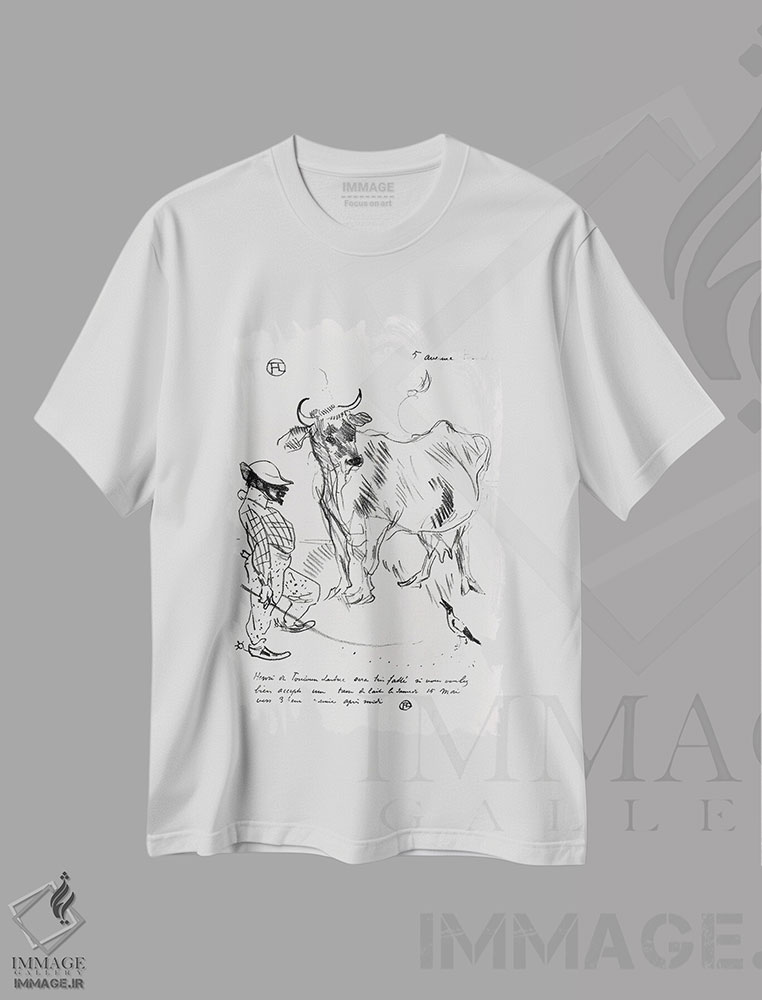 تیشرت طرح دار 1897,دعوت به یک فنجان شیر، ۱۸۹۷، هنر فاخر کلاسیک اثر آنری دو تولوز-لوترک | immage.ir