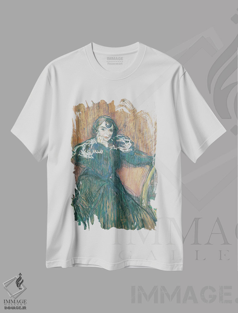 تیشرت طرح دار 1897,مادام برت بَدی، ۱۸۹۷، هنر فاخر کلاسیک اثر آنری دو تولوز-لوترک | immage.ir