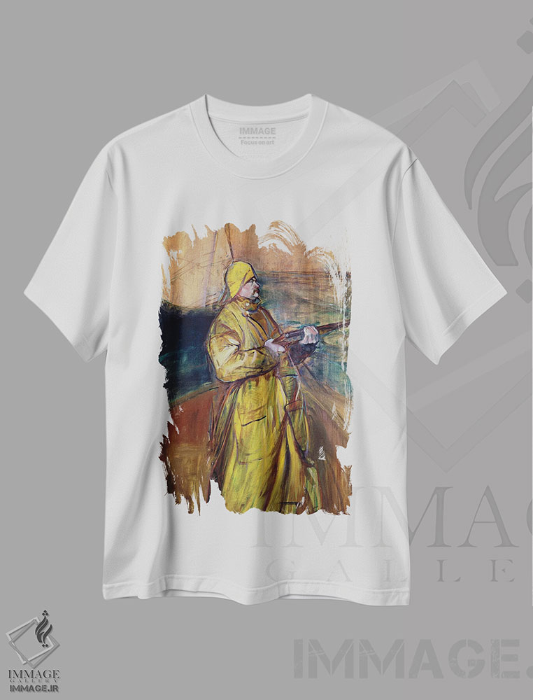 تیشرت طرح دار 1900,موریس ژویان در خلیج سُم، ۱۹۰۰، هنر فاخر کلاسیک اثر آنری دو تولوز-لوترک | فروشگاه ایماژ
