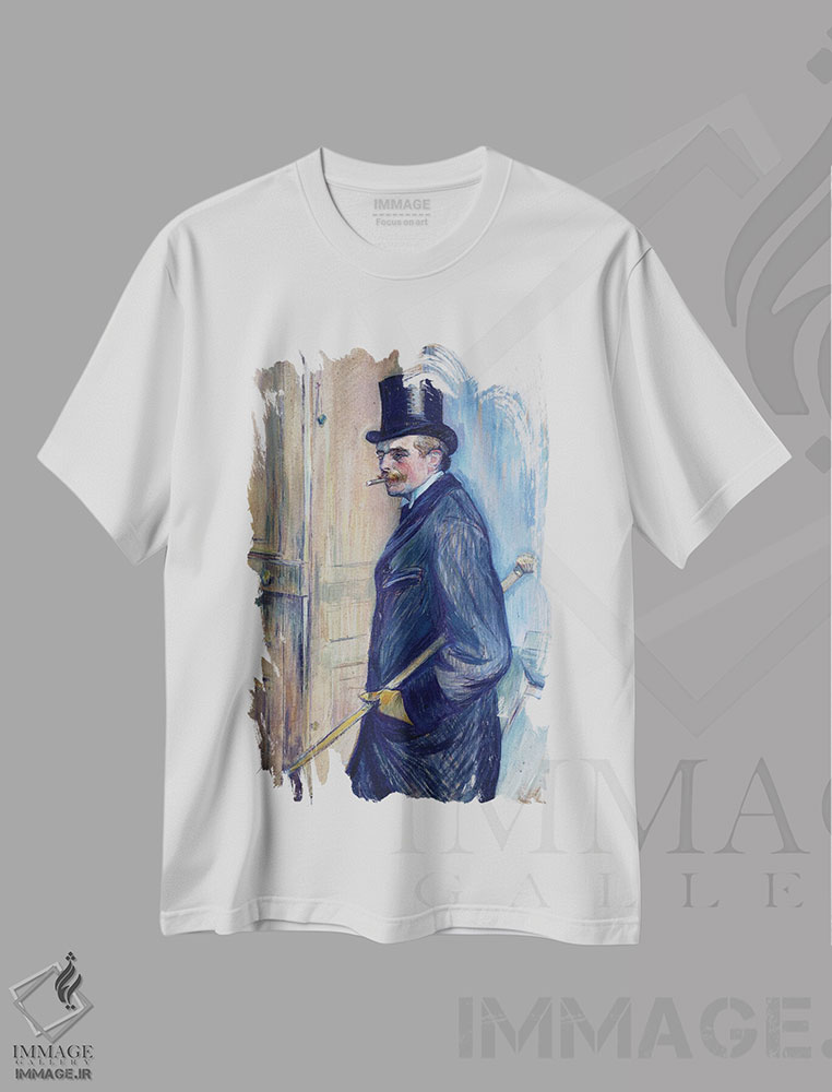 تیشرت طرح دار 1891,پرترهٔ لویی پاسکال، ۱۸۹۱، هنر فاخر کلاسیک اثر آنری دو تولوز-لوترک | immage.ir
