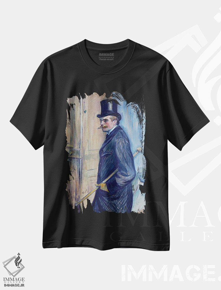 تیشرت طرح دار 1891,پرترهٔ لویی پاسکال، ۱۸۹۱، هنر فاخر کلاسیک اثر آنری دو تولوز-لوترک | فروشگاه ایماژ