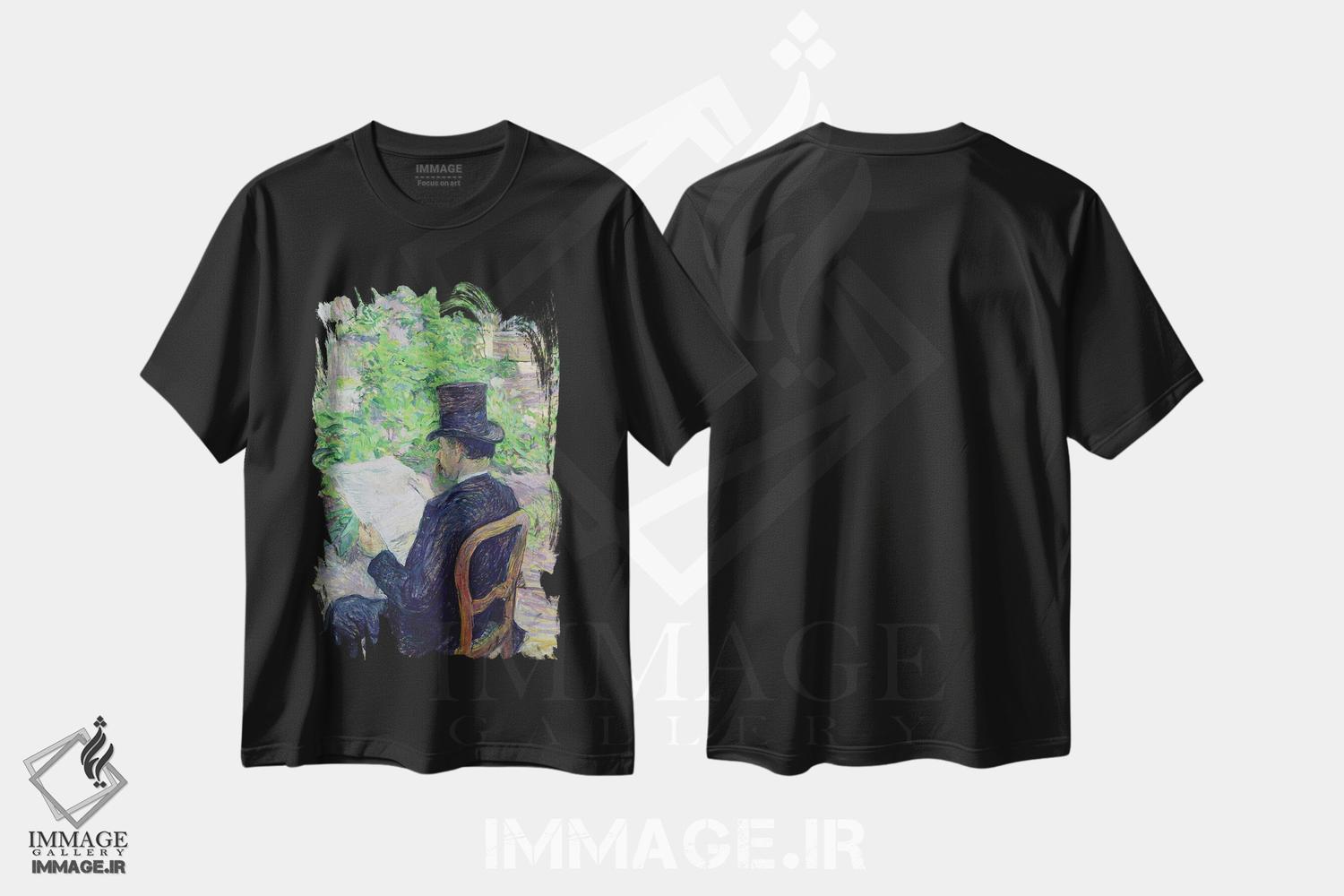 تیشرت طرح دار آقای دزیره دیهو، ۱۸۹۰، هنر فاخر کلاسیک اثر آنری دو تولوز-لوترک | فروشگاه ایماژ