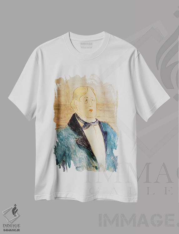 تیشرت طرح دار 1895,پرترهٔ اسکار وایلد، ۱۸۹۵، هنر فاخر کلاسیک اثر آنری دو تولوز-لوترک | فروشگاه ایماژ