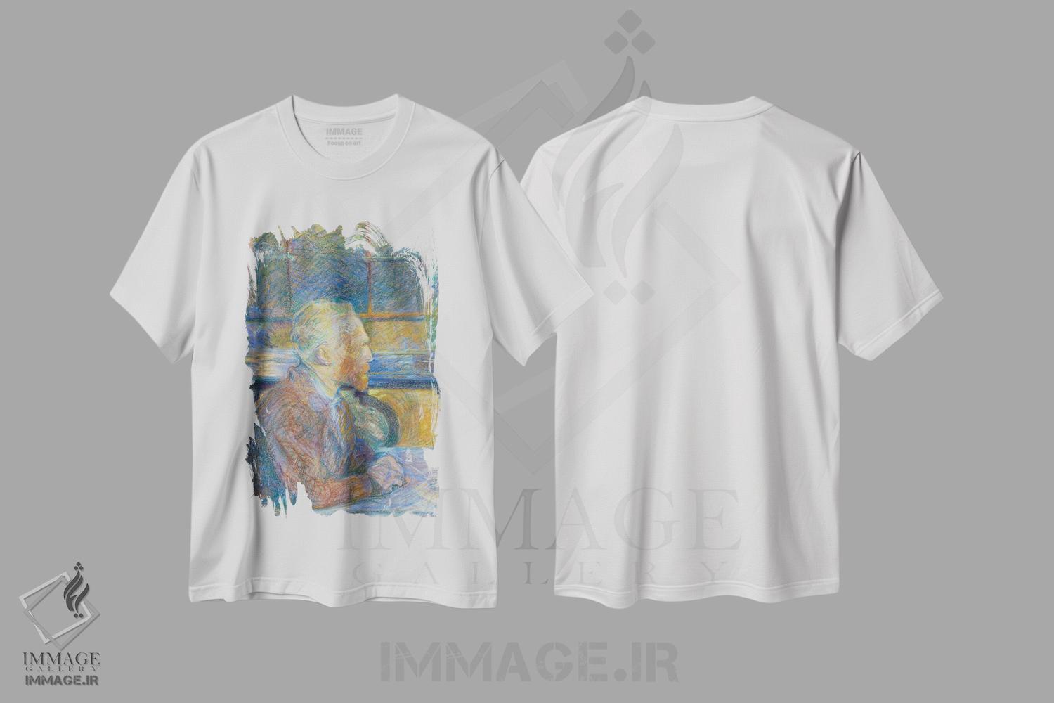 تیشرت طرح دار 1887,پرترهٔ وینسنت ون گوگ، ۱۸۸۷، هنر فاخر کلاسیک اثر آنری دو تولوز-لوترک | immage.ir