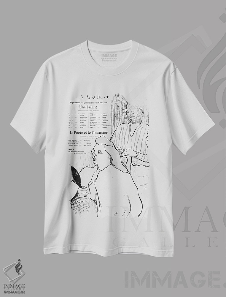 تیشرت طرح دار آثار آنری دو تولوز-لوترک - فروشگاه ایماژ