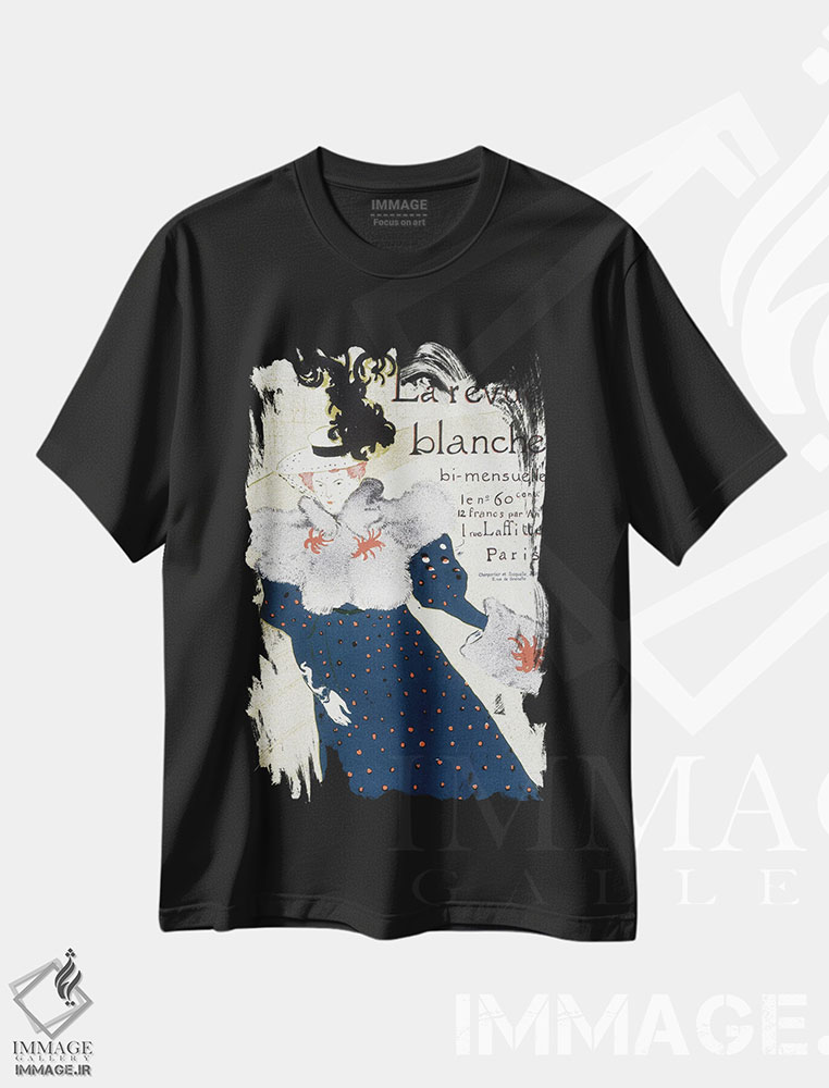 تیشرت طرح دار پوستر برای "لا روو بلانش"، ۱۸۹۵، هنر فاخر کلاسیک اثر آنری دو تولوز-لوترک | فروشگاه ایماژ